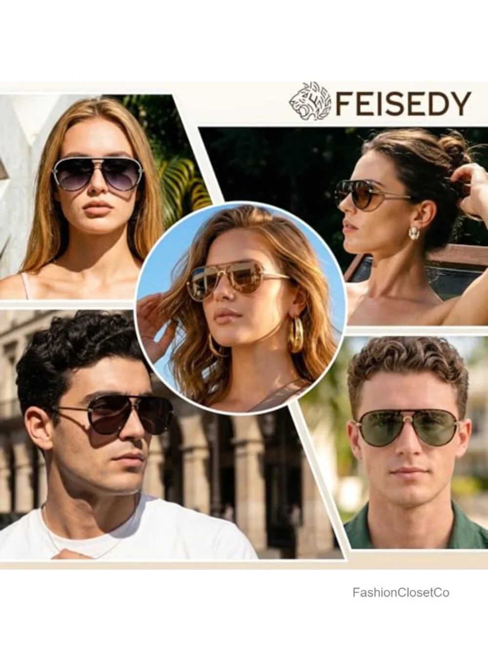 Classic Aviator Sunglasses UV400 Protection Men Women Metal Temple Driving